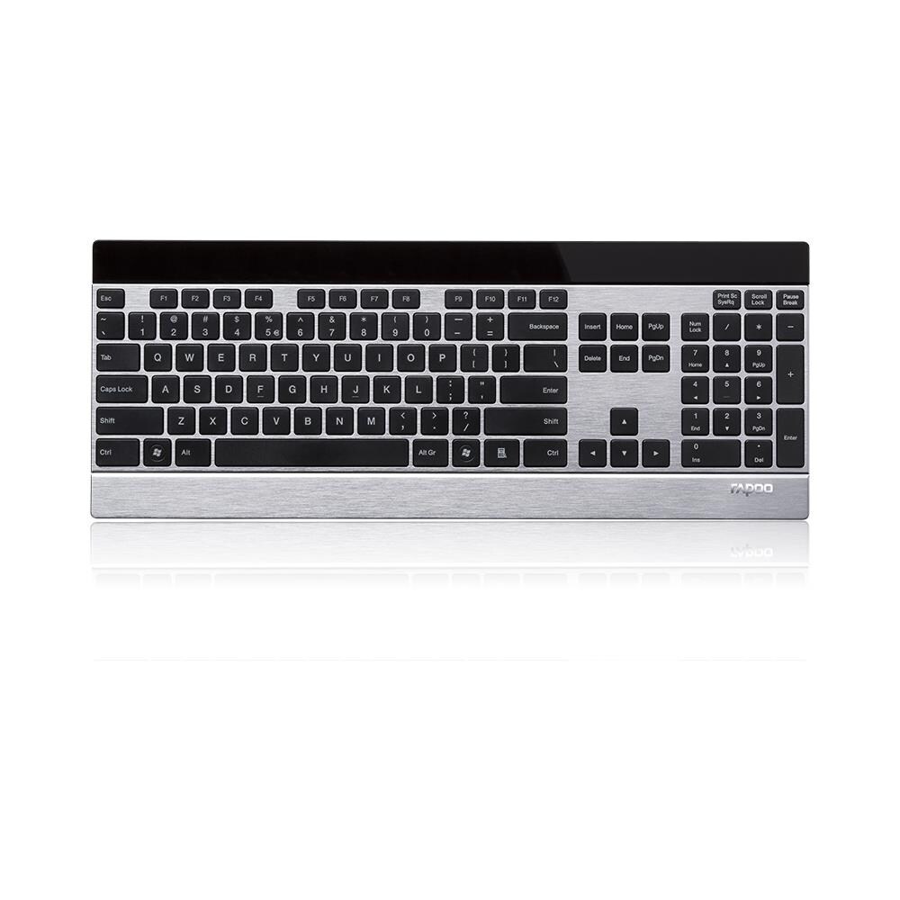E9270P, RF Wireless, QWERTZ, Universale, Nero, Argento, Alluminio, Acciaio inossidabile, 10m - Foto 1